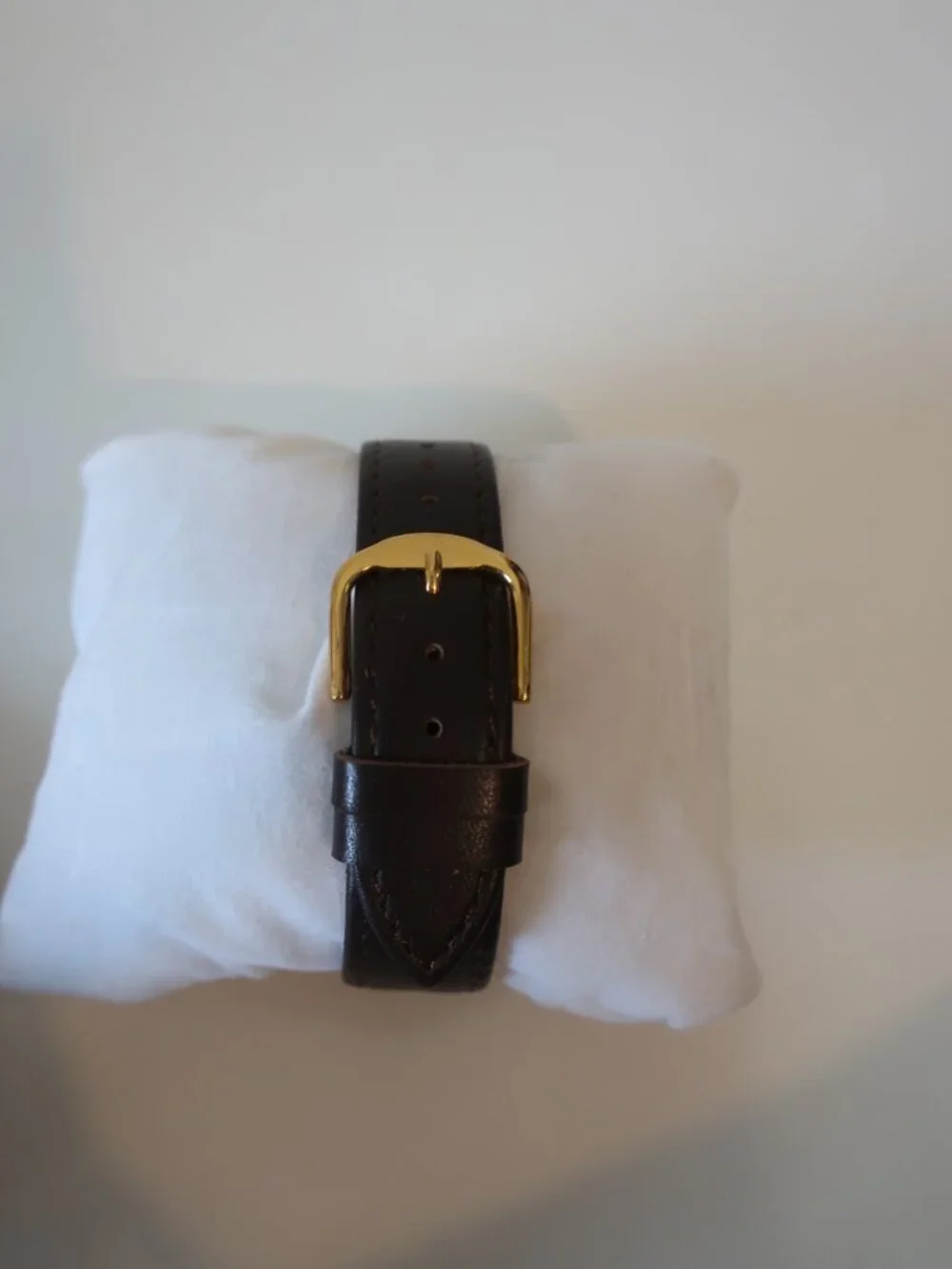 NWI Mens Prim Elegant Brown Leather Band Gold-Plated Mechanical Wristwatch